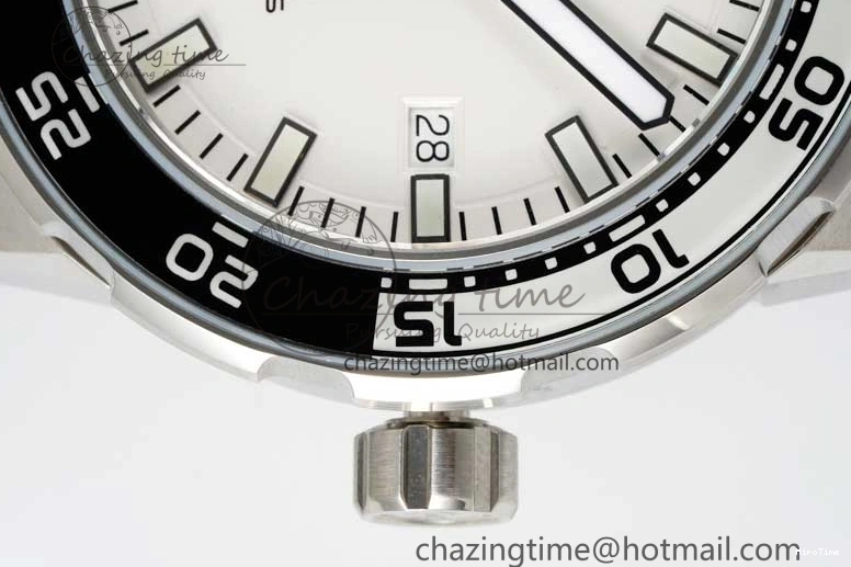 MIROTIME 0322 Premium Aquatimer Automatic SS RSF 1:1 Best Edition White Black Dial on Black Rubber Strap A 7067